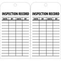 Nmc NMC RPT112 Tags, Inspection Record, 6" X 3", White/Black, 25/Pk RPT112